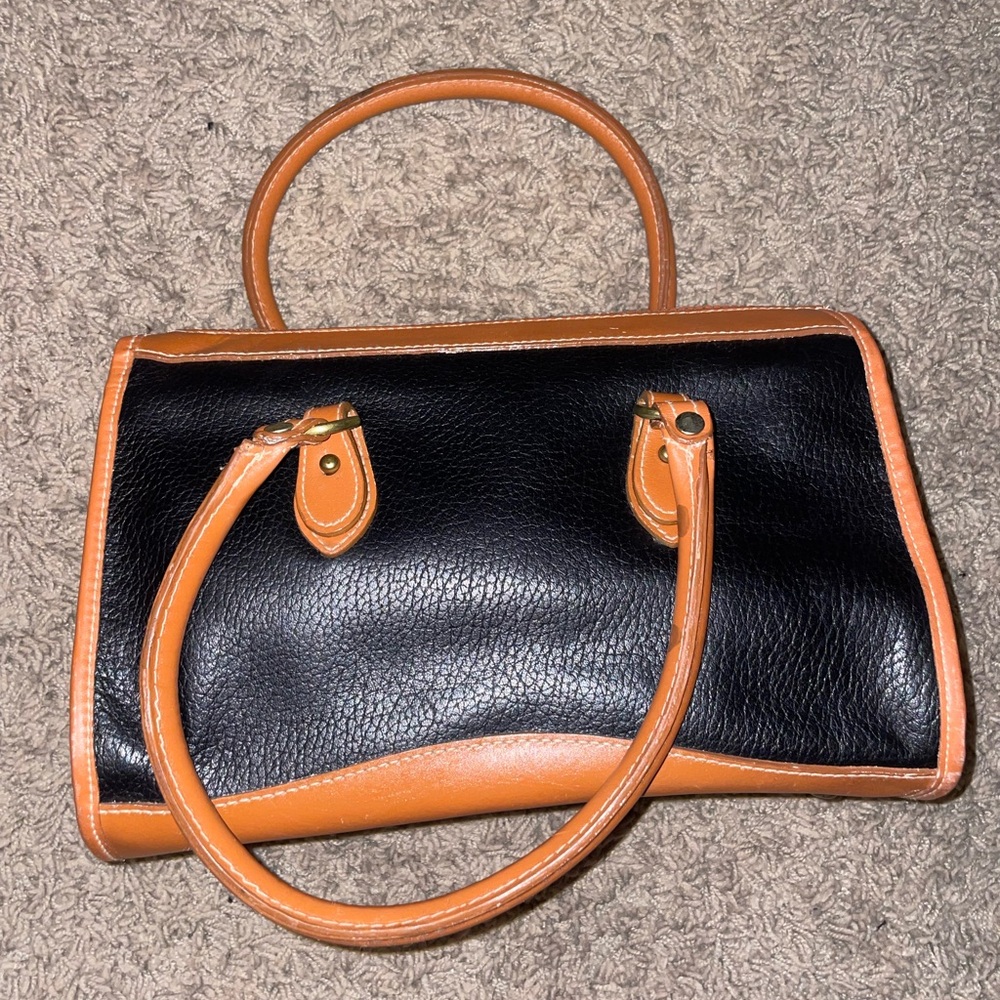 Dooney & Bourke Black and Tan Shoulder Bag - Picture 2 of 4